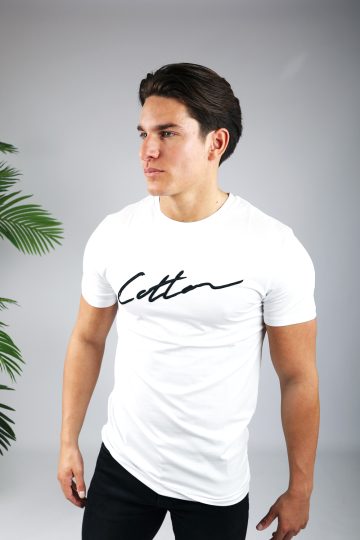 Cotton Signature Tee - White