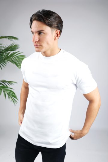 Straight Fit Stretch Tee - White