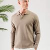 PURE PATH - Heavy Knit Polo - Taupe